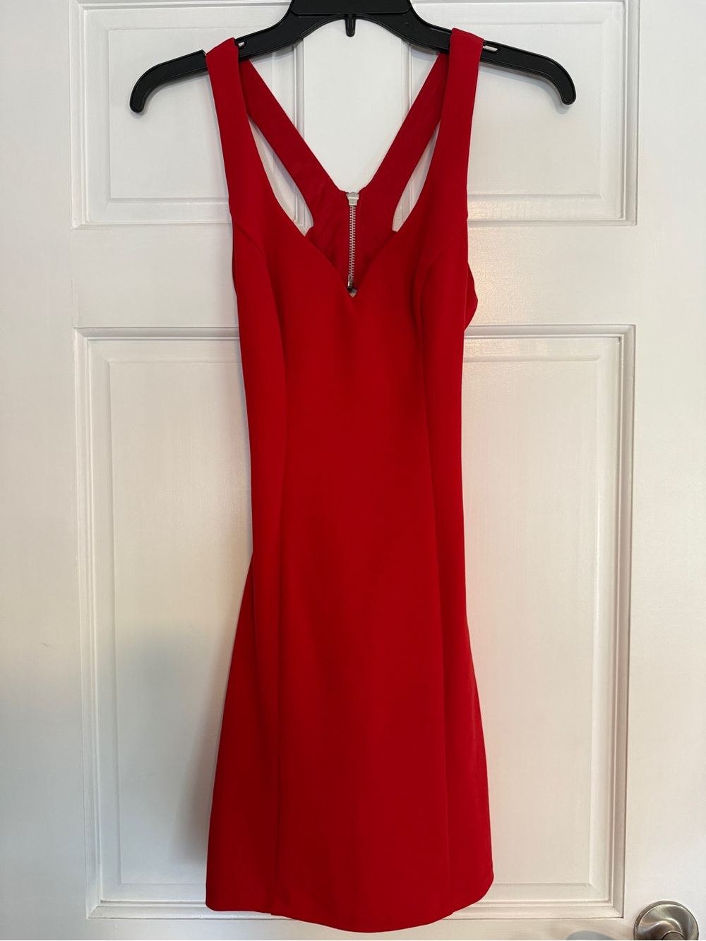 B Darlin Red V-Neck Sleeveless Mini Dress